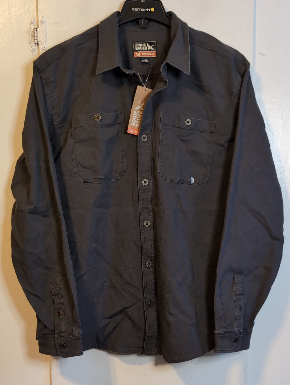 Eddie Bauer Mountain Canvas Shirt Jacket Carbon mens XLT